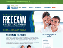 Tablet Screenshot of pendletondental.com